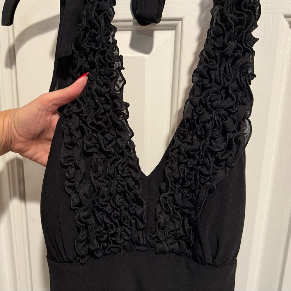 Black Halter Cocktail Dress